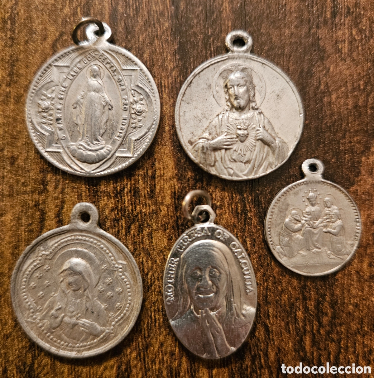 Antig&uuml;edades: LOTE 5 MEDALLAS RELIGIOSAS ANTIGUAS - Gran Relieve y Calidad - &iexcl;ENV&Iacute;O GRATIS!