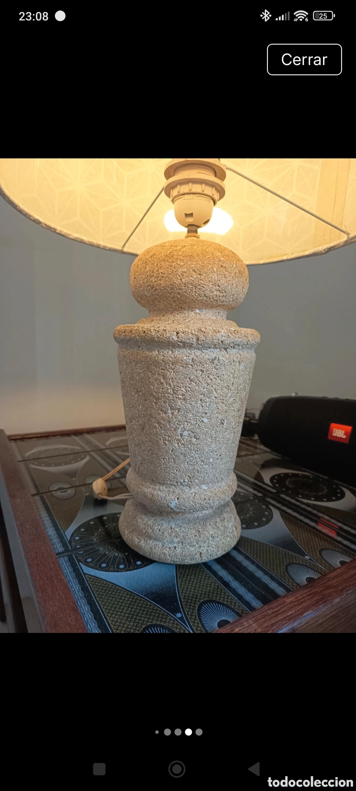 Antig&uuml;edades: Pie de lampara brutalista - Foto 2