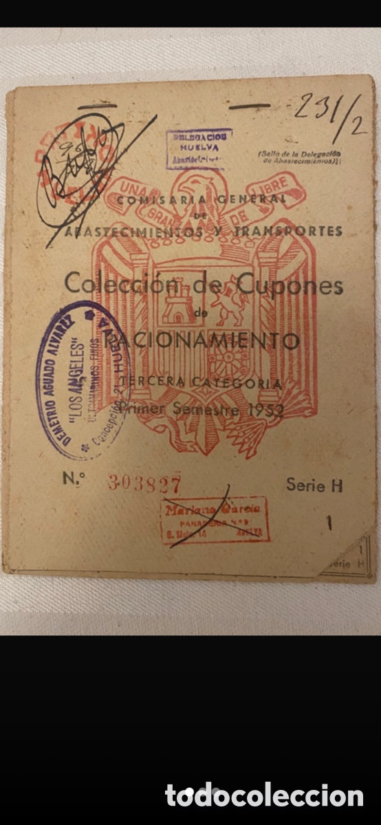 Antig&uuml;edades: Carilla de racionamiento