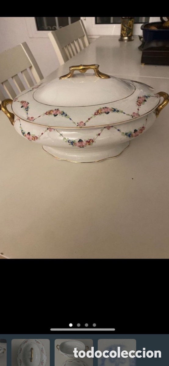 Antig&uuml;edades: Sopera antigua de porcelana