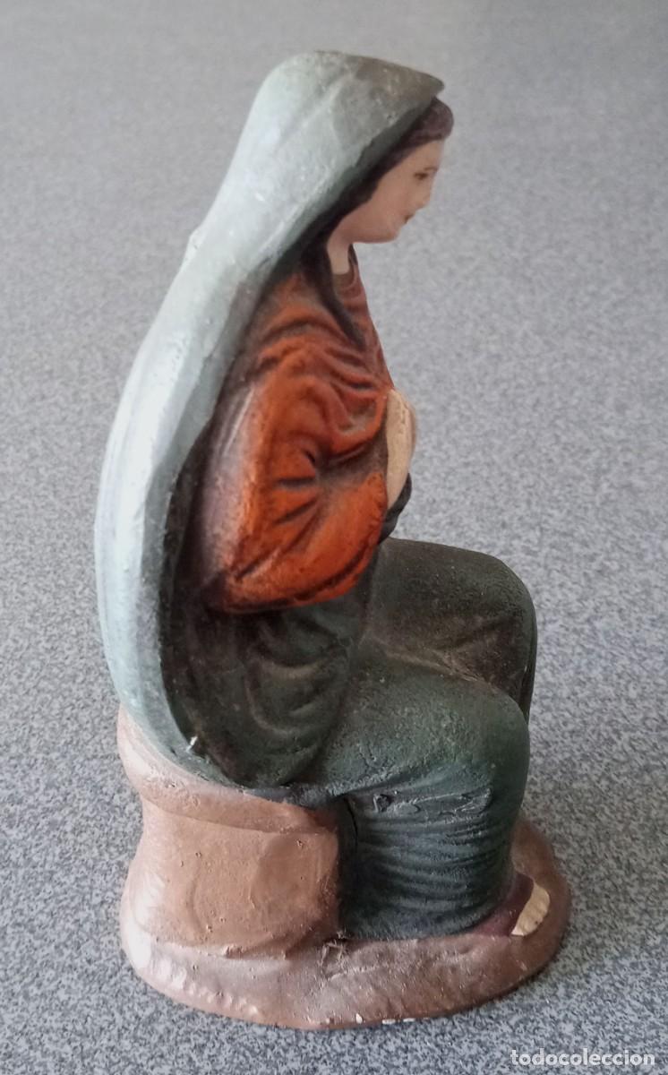 Antig&uuml;edades: Virgen terracota A&ntilde;os 60 - Foto 4