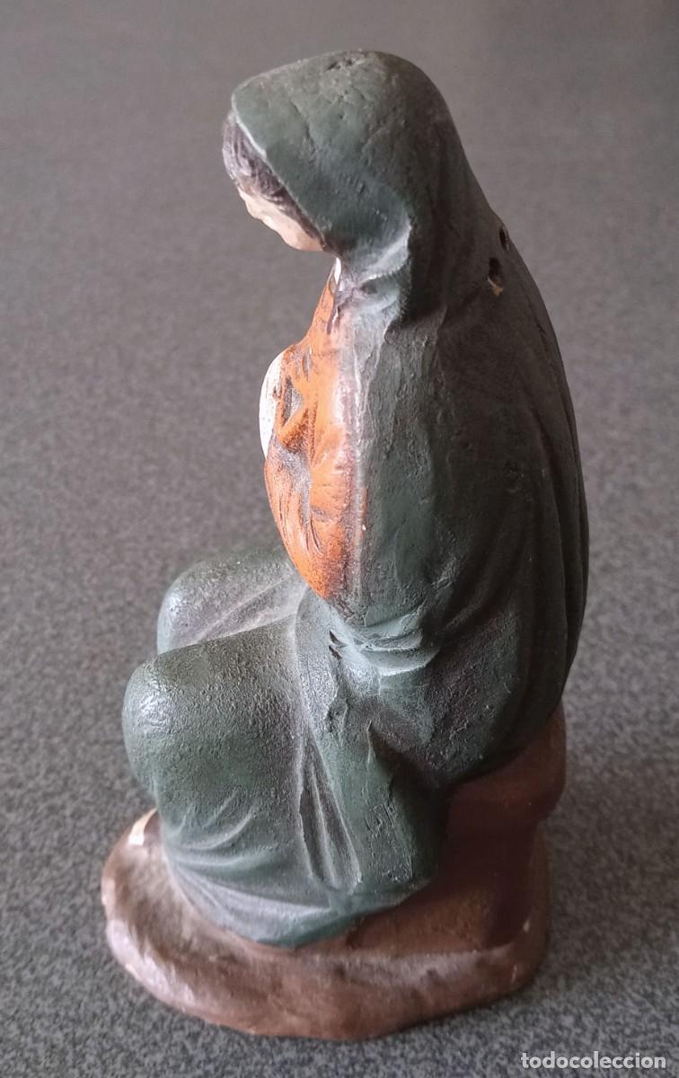 Antig&uuml;edades: Virgen terracota A&ntilde;os 60 - Foto 6