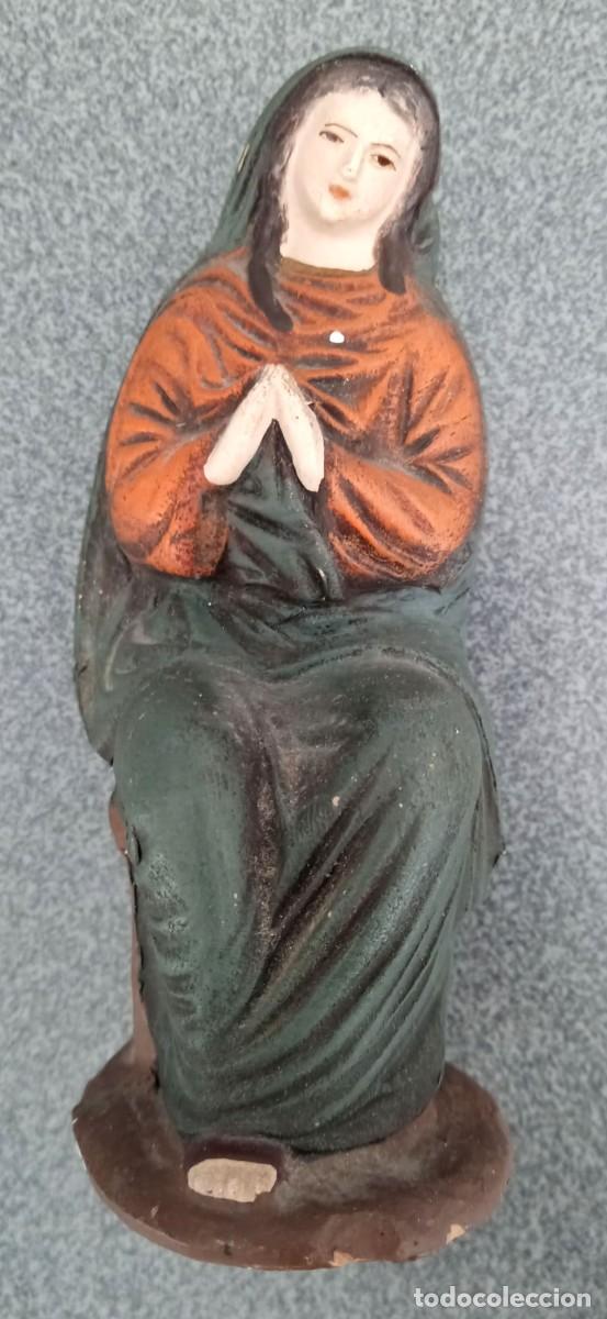 Antig&uuml;edades: Virgen terracota A&ntilde;os 60 - Foto 8