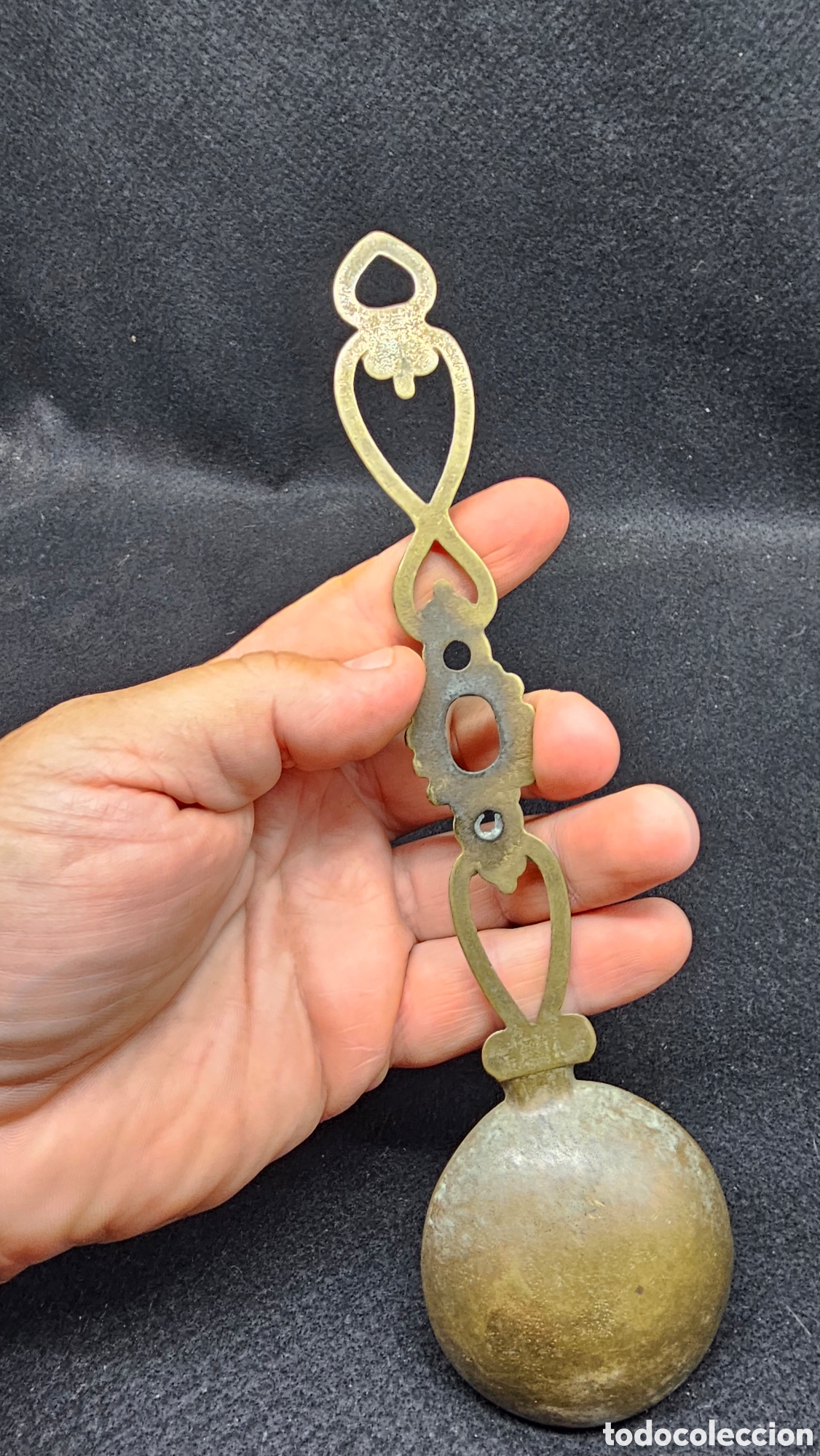 Antig&uuml;edades: Cuchara de bronce ..... - Foto 3