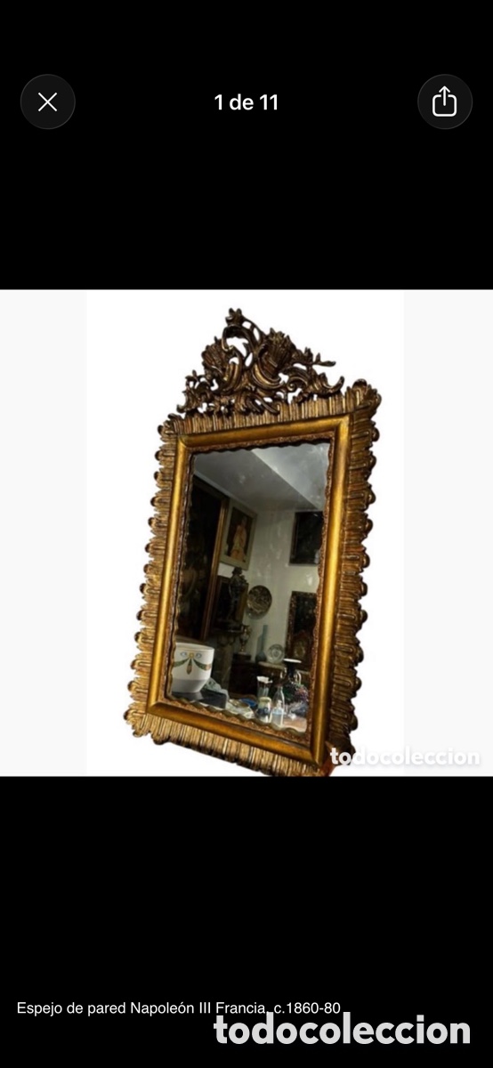 Antig&uuml;edades: Espejo franc&eacute;s siglo XIX - Foto 2
