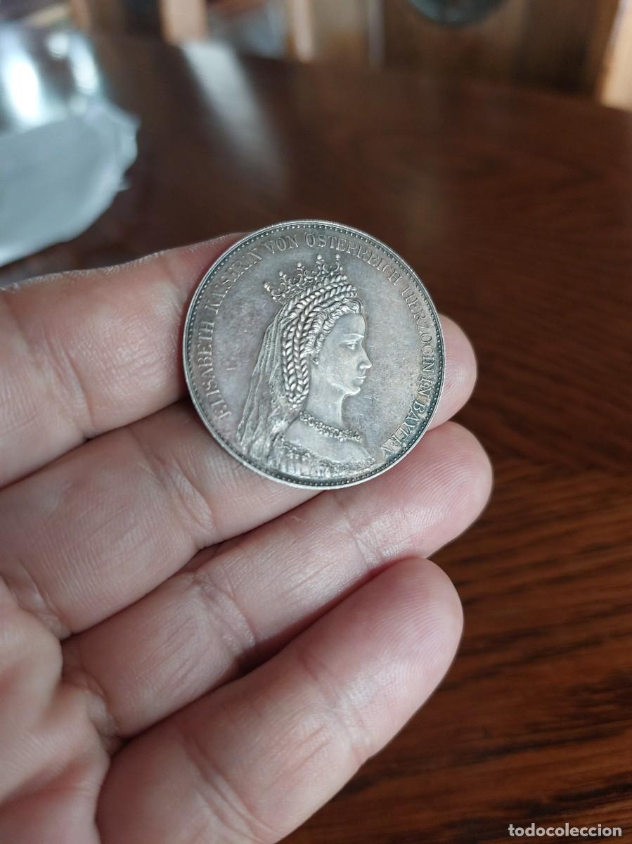 Antig&uuml;edades: Preciosa medalla conmemorativa de Sussu Elisabeth, emperatriz de Austris.Fine Silver 999, 15 gramos