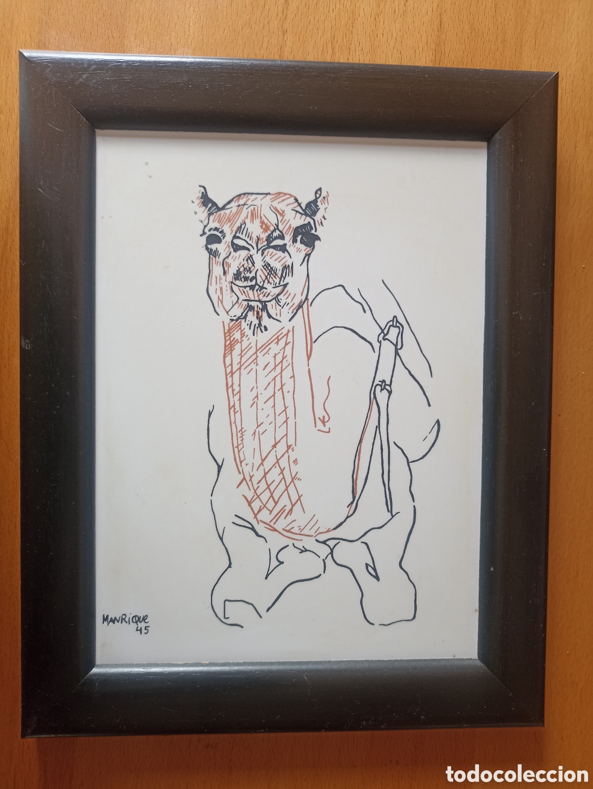 Antig&uuml;edades: C&eacute;sar Manrique cuadro azulejo dromedario camello
