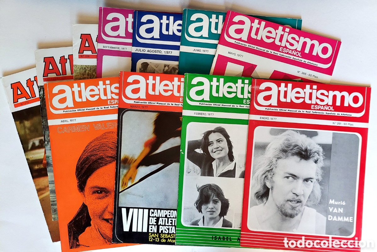 Antig&uuml;edades: REVISTA ATLETISMO ESPA&Ntilde;OL A&Ntilde;O 1977 COMPLETO