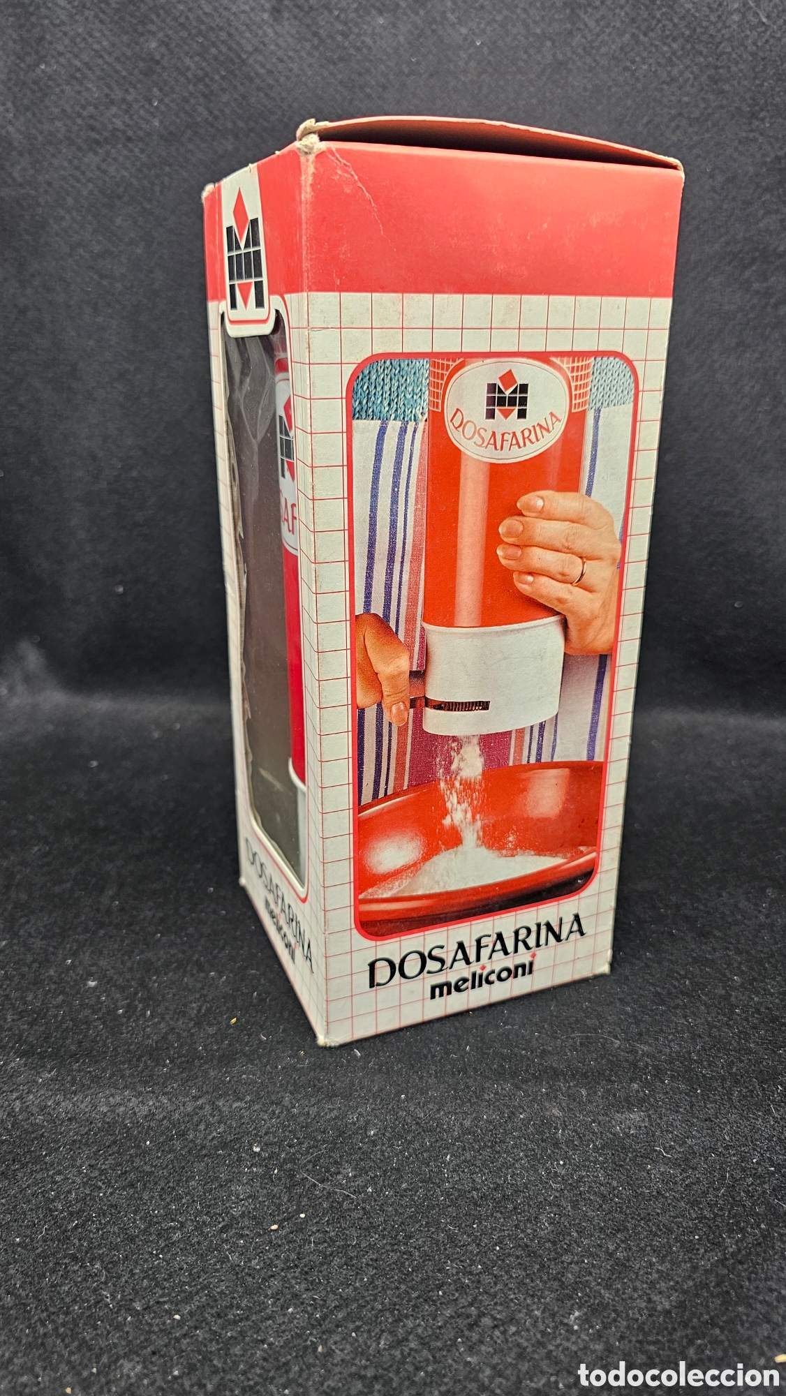 Antig&uuml;edades: dosificador a estrenar de harina vintage de principios de los a&ntilde;os 80