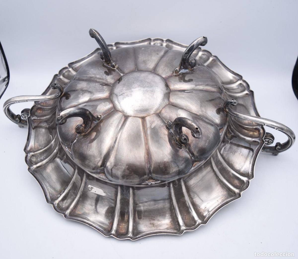 Antig&uuml;edades: Frutero centro de mesa de plata 925 - 41 cm - Foto 9