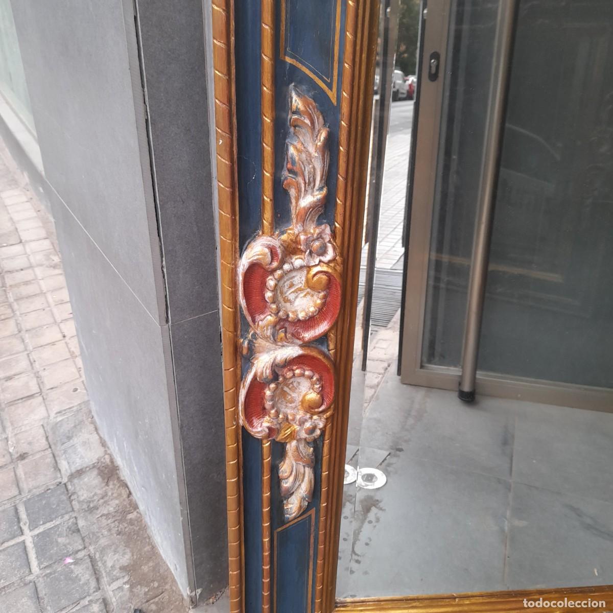 Antig&uuml;edades: BONITO ESPEJO DE MADERA POLICROMADA RECTANGULAR - Foto 3