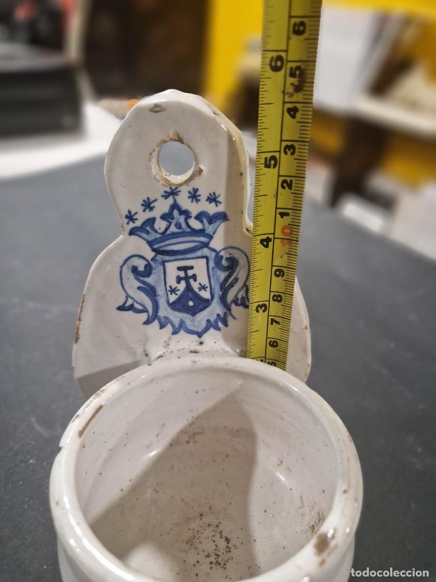 Antig&uuml;edades: BENDITERA DE CER&Aacute;MICA DE TALAVERA S. XIX - Foto 8