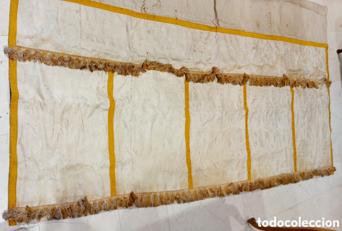 Antig&uuml;edades: FRONTAL DE ALTAR DE SEDA S. XIX - Foto 4