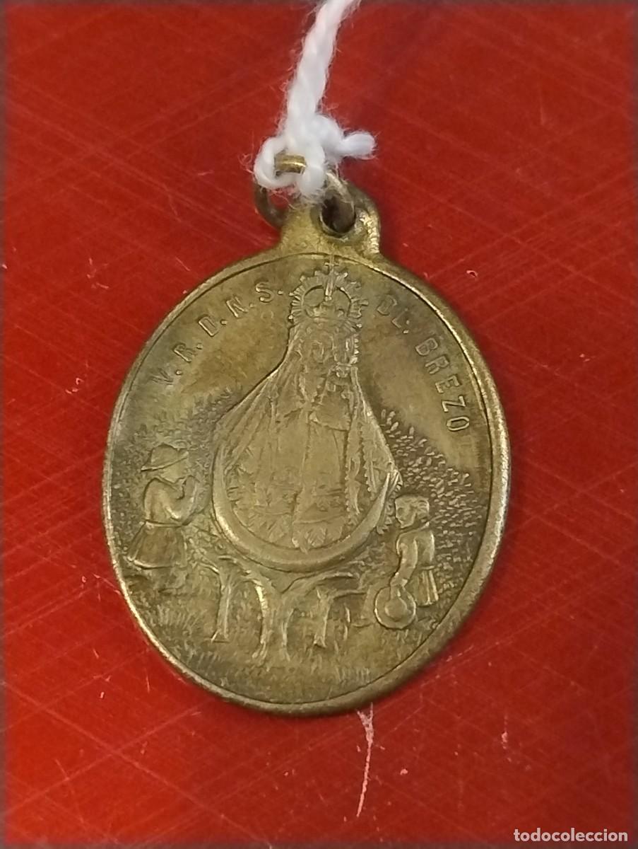 Antig&uuml;edades: Antigua medalla V. R. D. N. S. Del Brezo (Palencia ?) Unos 3 x 2,50 cm