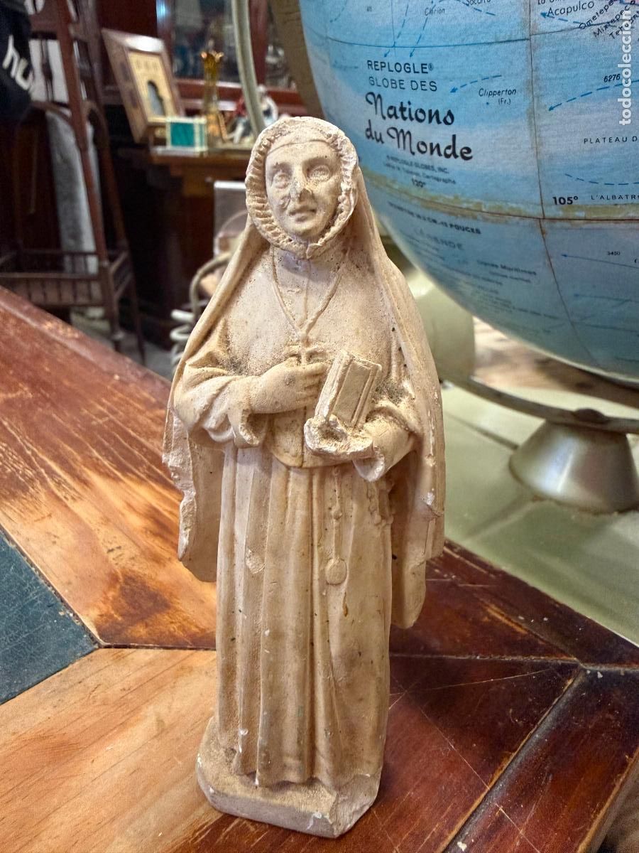 Antig&uuml;edades: ANTIGUA IMAGEN RELIGIOSA REALIZADA EN ESPUMA DE MAR - MEDIDA 12,5 CM