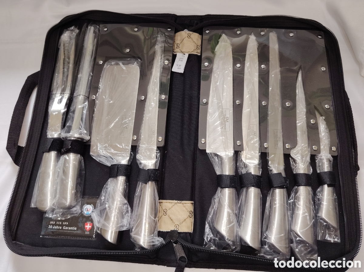 Antig&uuml;edades: Exclusivo Malet&iacute;n de Cuchiller&iacute;a Profesional - Global Metals International - Nuevo a Estrenar