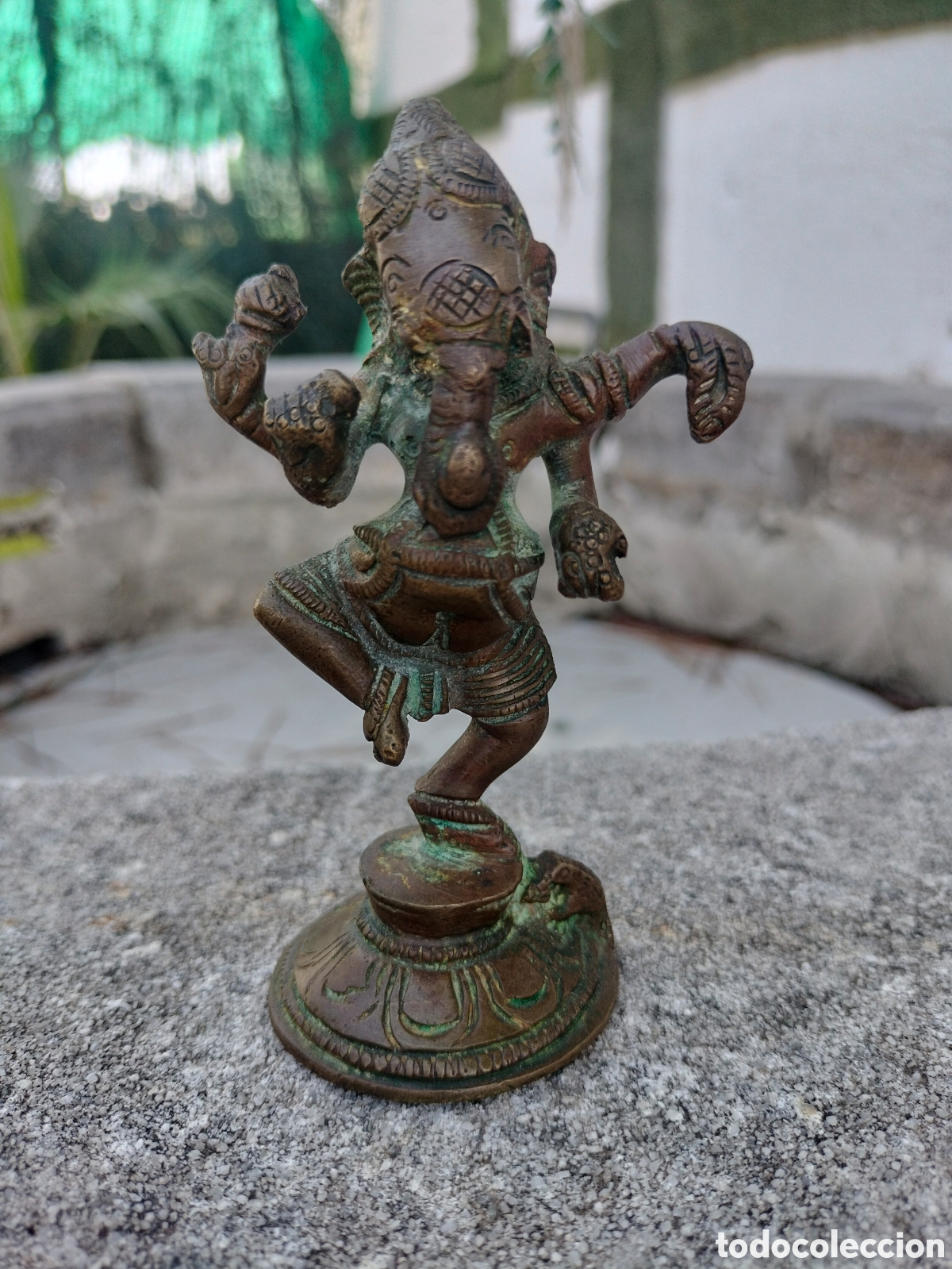 Antig&uuml;edades: Figura ganesha bailando bronce final siglo XIX
