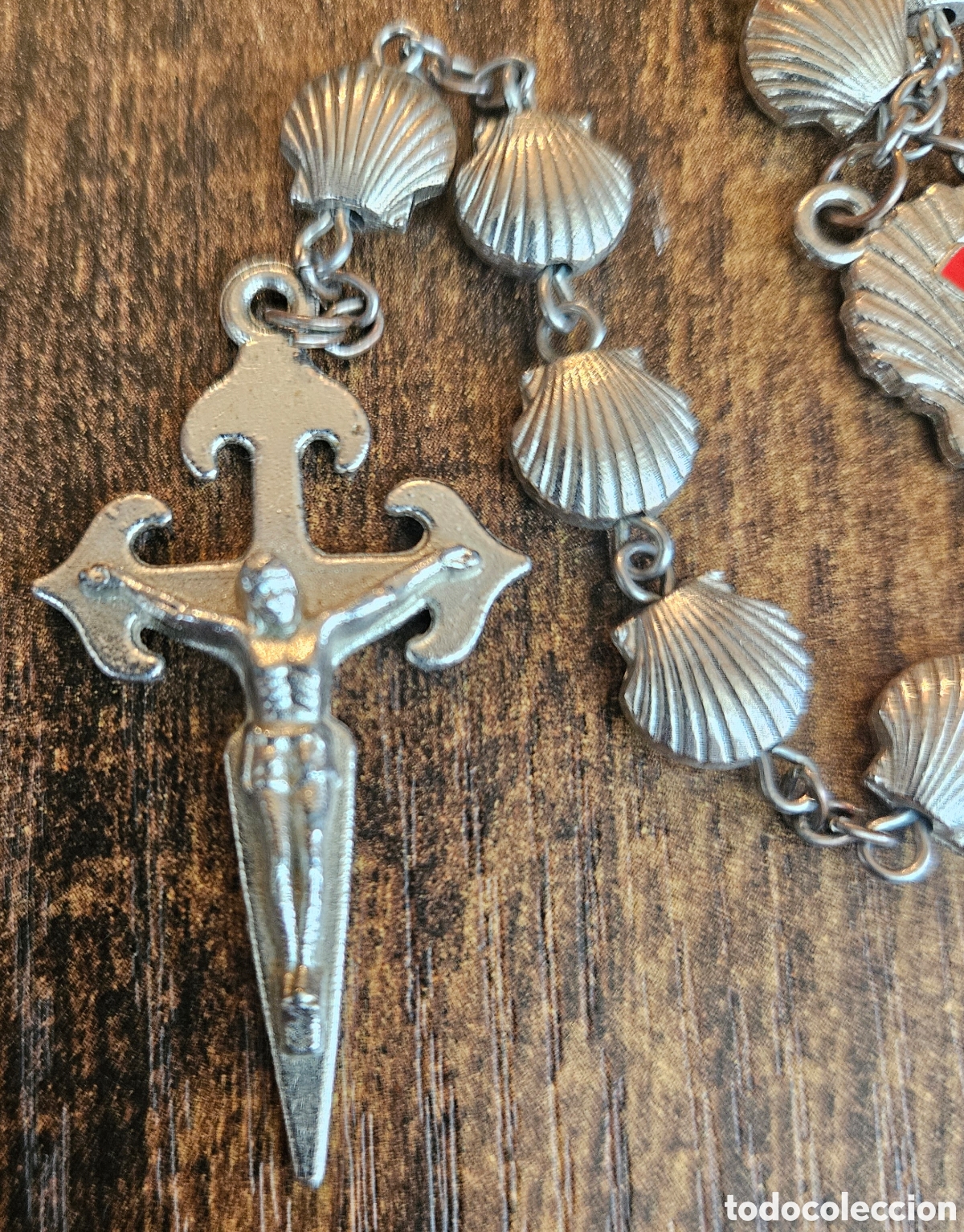 Antig&uuml;edades: SUPER LOTE CAMINO DE SANTIAGO: ROSARIO VIEIRAS Y MEDALLA - &iexcl;ENV&Iacute;O GRATIS!