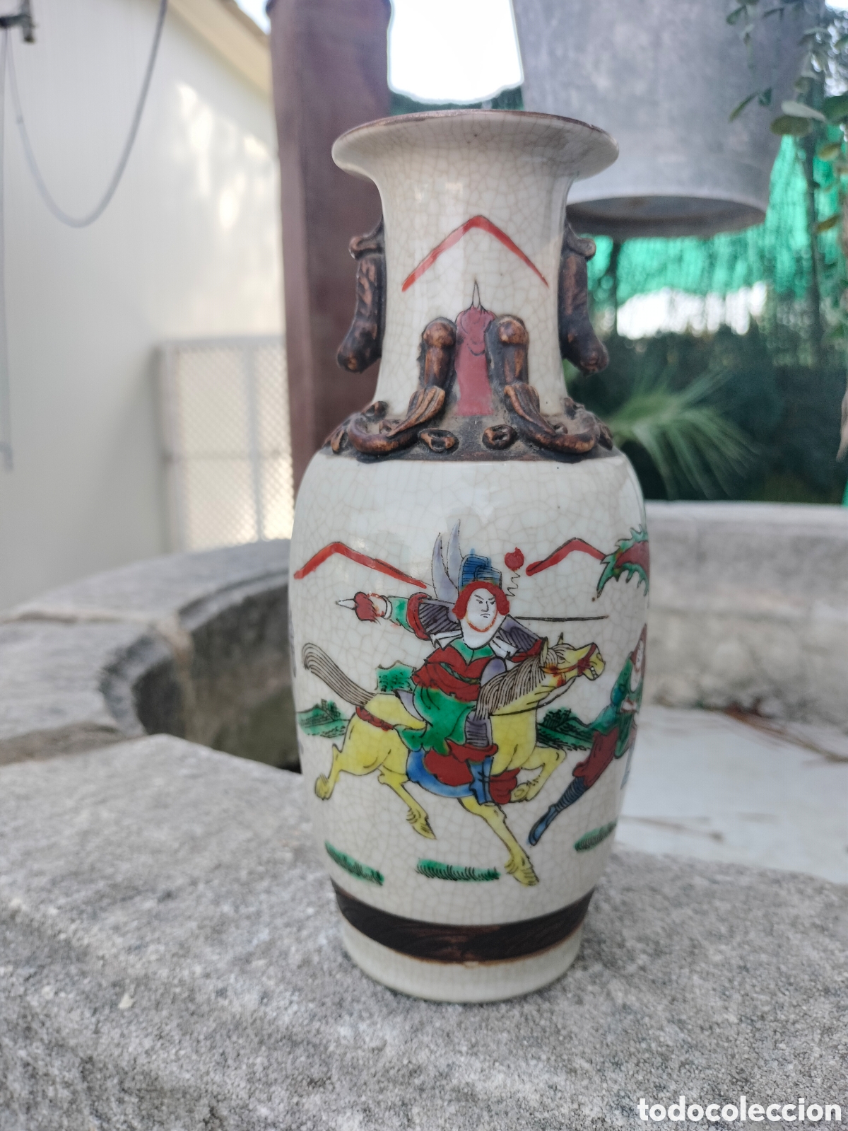 Antig&uuml;edades: Antiguo jarr&oacute;n chino nankings con esmalte craquelado final siglo XIX