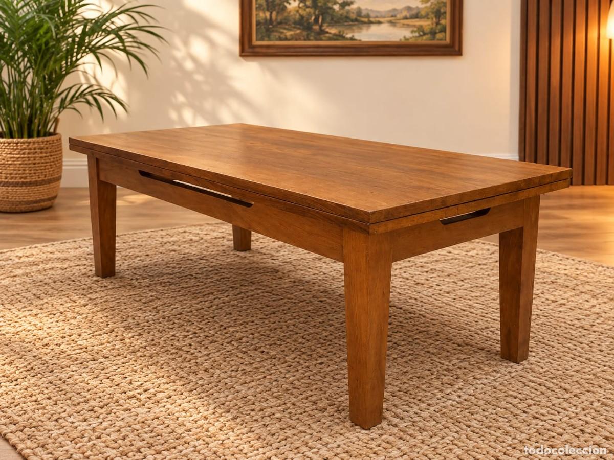 Antig&uuml;edades: MESA DE CENTRO RECTANGULAR EXTENSIBLE N&Oacute;RDICA - Foto 3