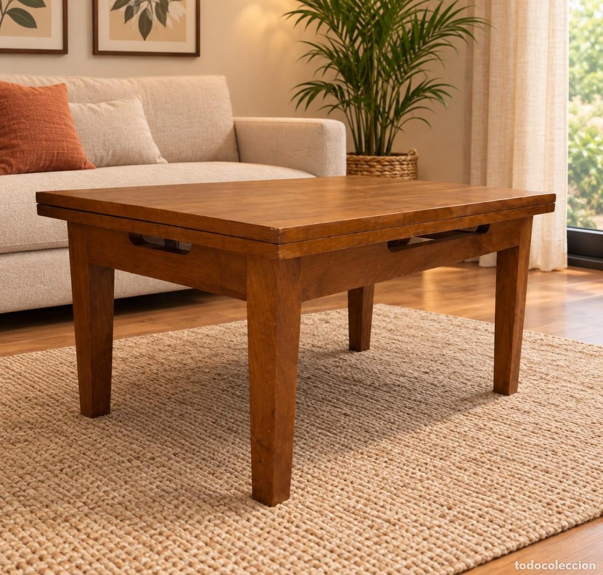 Antig&uuml;edades: MESA DE CENTRO RECTANGULAR EXTENSIBLE N&Oacute;RDICA - Foto 8