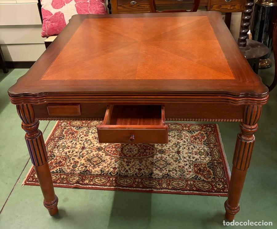 Antig&uuml;edades: Mesa Cuadrada de Juego - Foto 4
