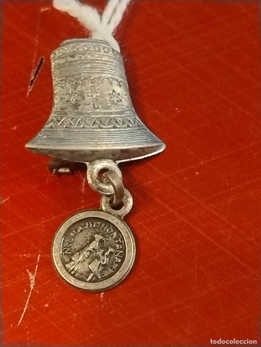 Antig&uuml;edades: Curioso broche con medalla de la Virgen Nuestra Se&ntilde;ora de Hontanares (Riaza).
