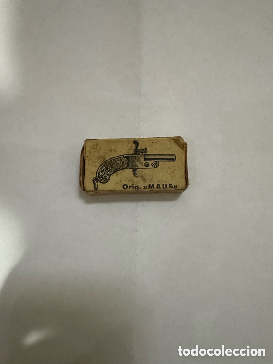 Antig&uuml;edades: Antigua pistola miniatura Orig. &ldquo;MAUS&rdquo; Made in Germany con caja y accesorios