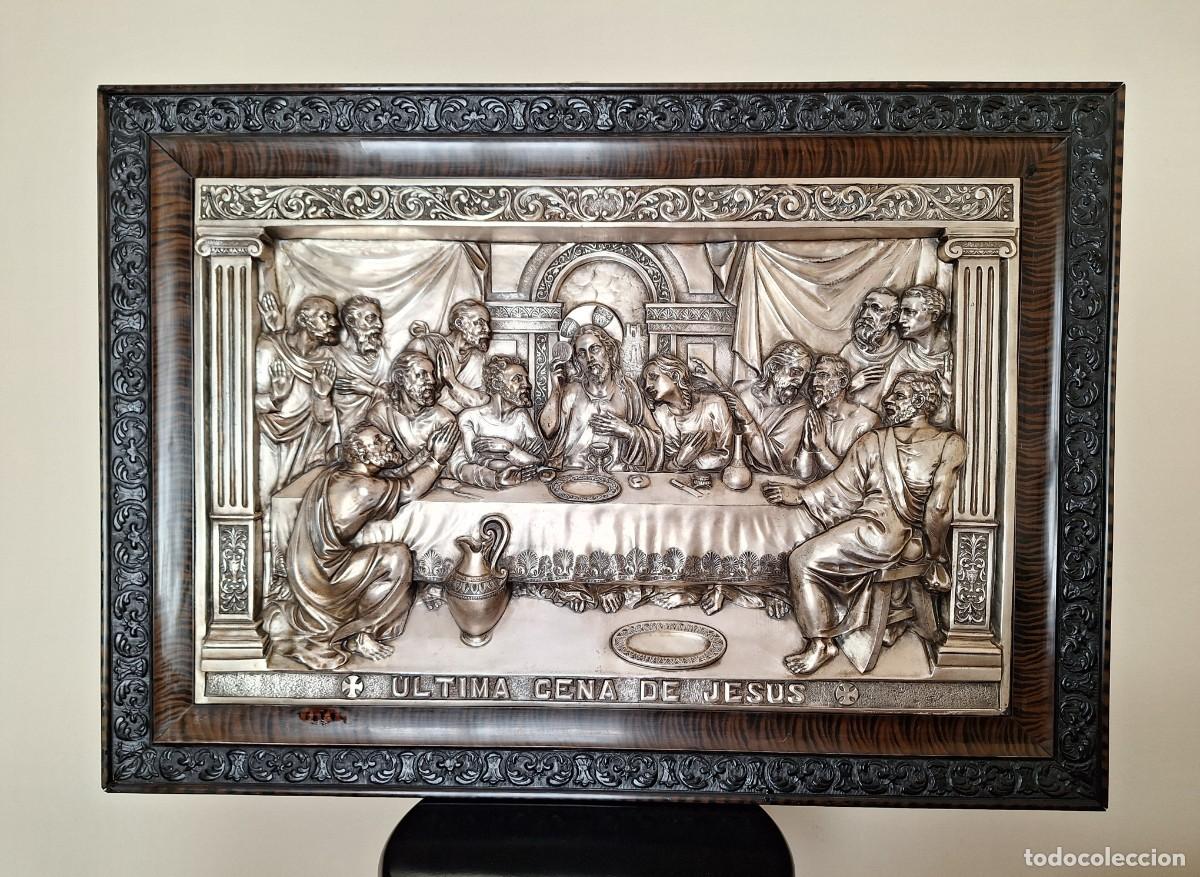 Antig&uuml;edades: Cuadro relieve &Uacute;ltima Cena Jes&uacute;s