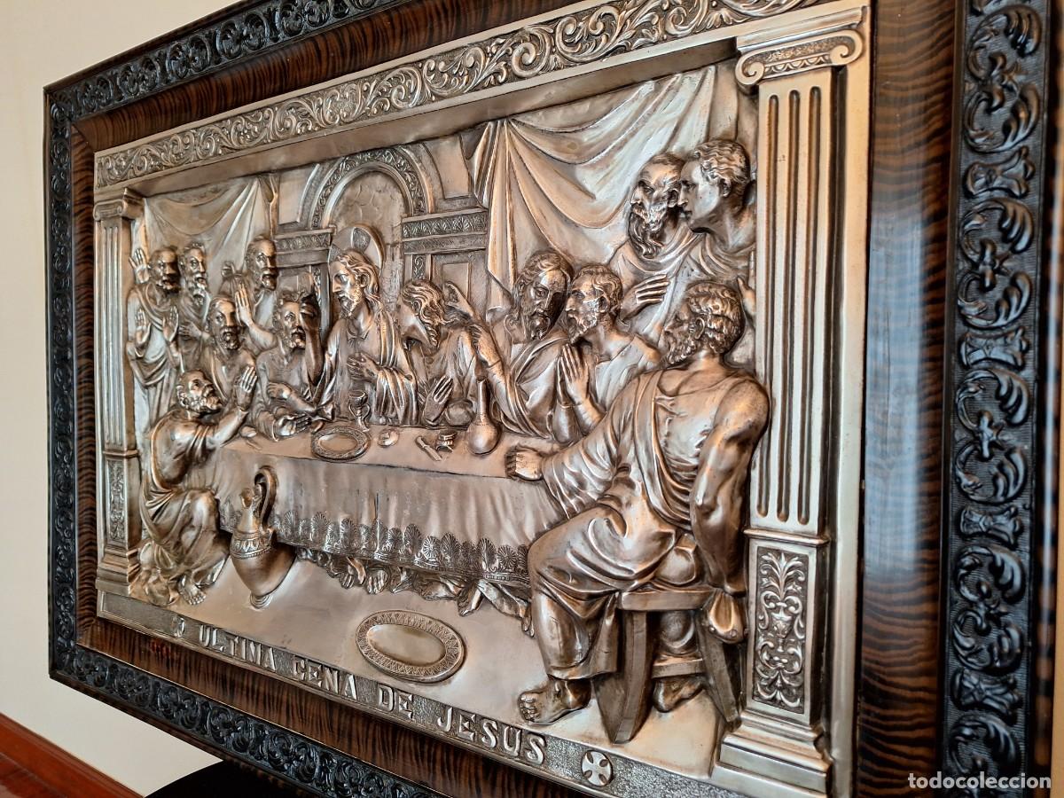 Antig&uuml;edades: Cuadro relieve &Uacute;ltima Cena Jes&uacute;s - Foto 3