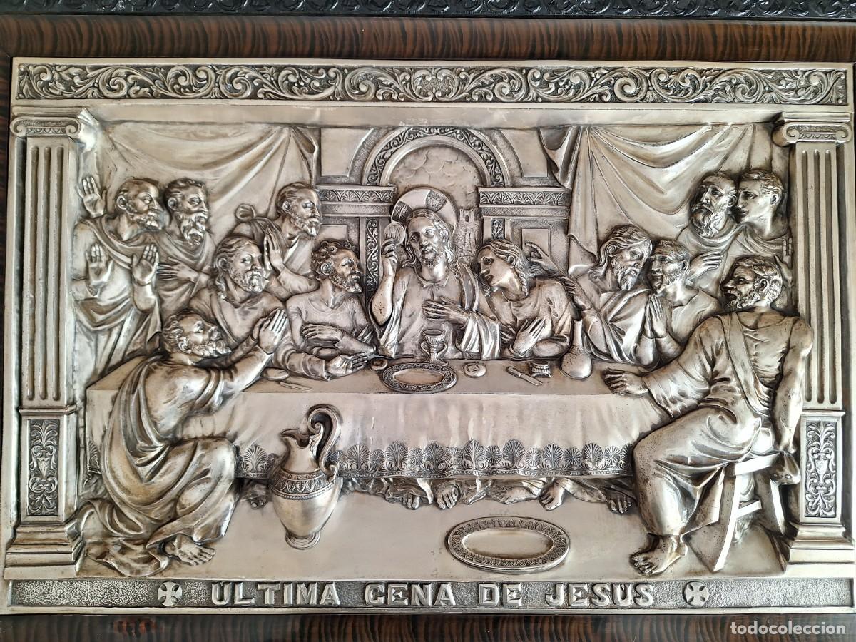 Antig&uuml;edades: Cuadro relieve &Uacute;ltima Cena Jes&uacute;s - Foto 7