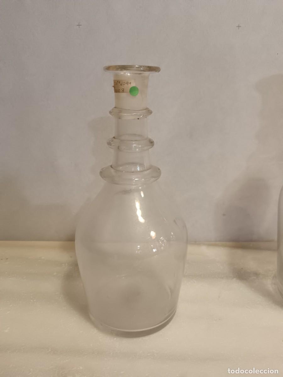 Antig&uuml;edades: LOTE DE 4 LICORERAS DE CRISTAL. LA GRANJA - Foto 4