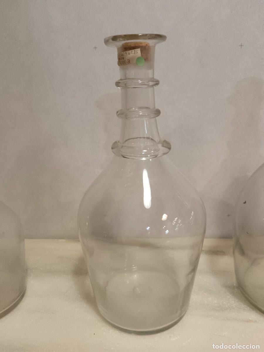 Antig&uuml;edades: LOTE DE 4 LICORERAS DE CRISTAL. LA GRANJA - Foto 5