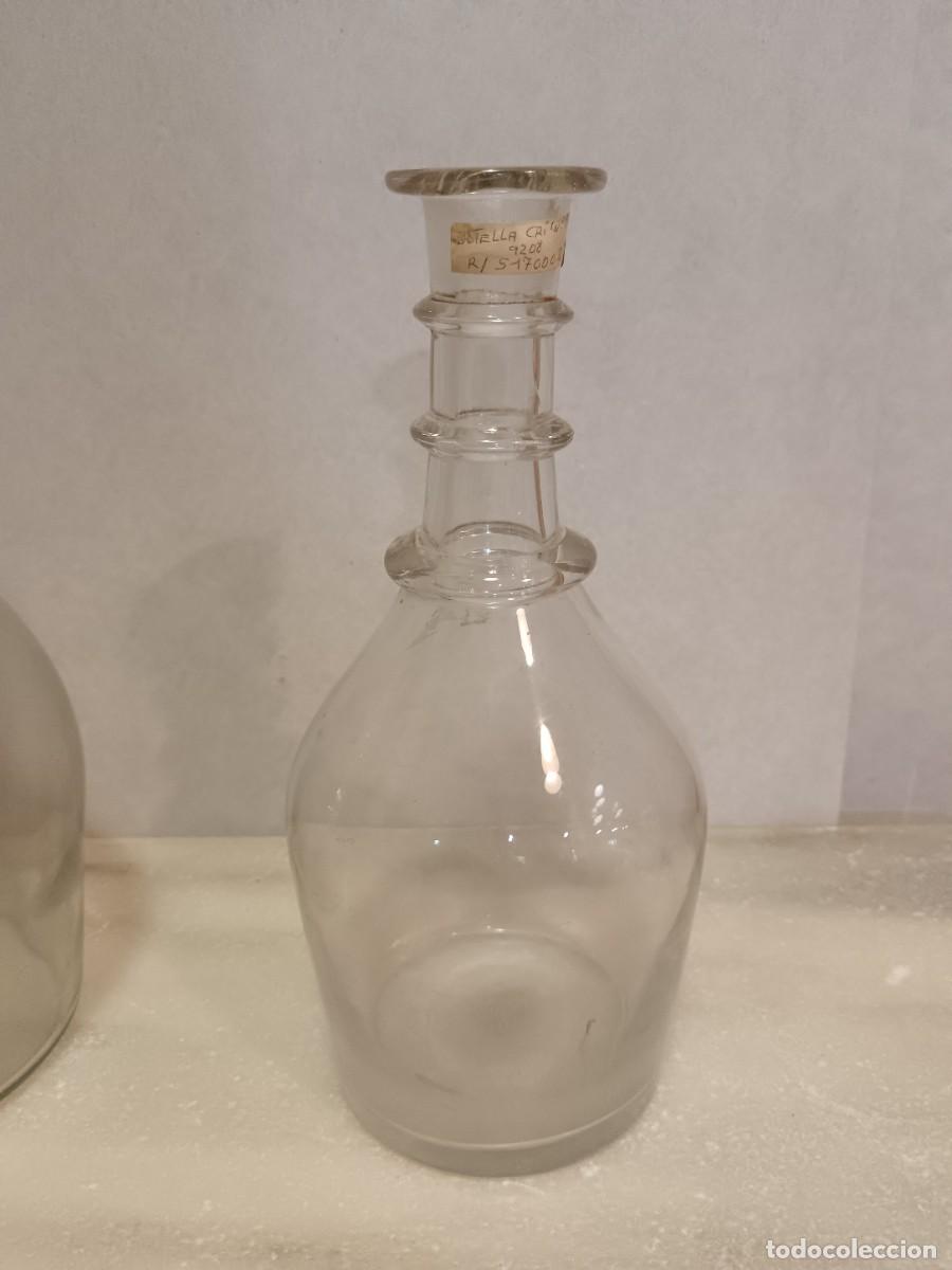 Antig&uuml;edades: LOTE DE 4 LICORERAS DE CRISTAL. LA GRANJA - Foto 7