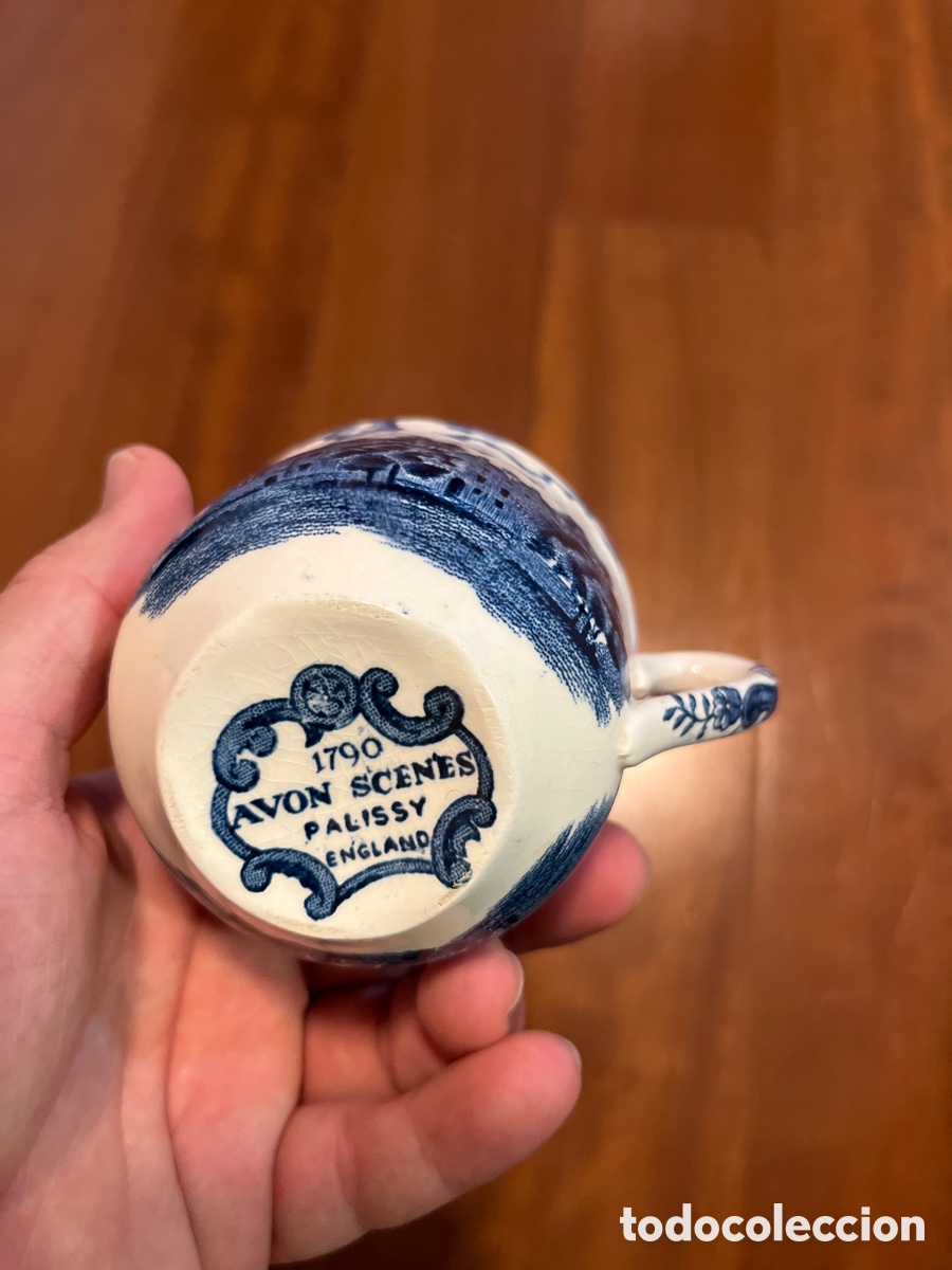 Antig&uuml;edades: Taza Avon scenes Palissy 1790 Inglaterra