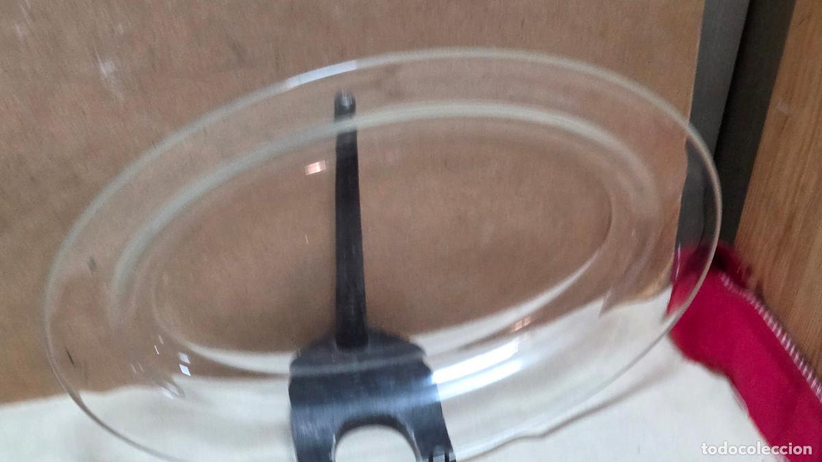 Antig&uuml;edades: bandeja de cristal transp&agrave;rente