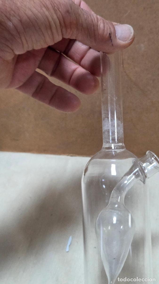 Antig&uuml;edades: botel&ntilde;la de cristal de laboratorio - Foto 5