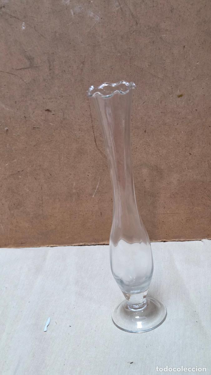 Antig&uuml;edades: florero de cristal vintage