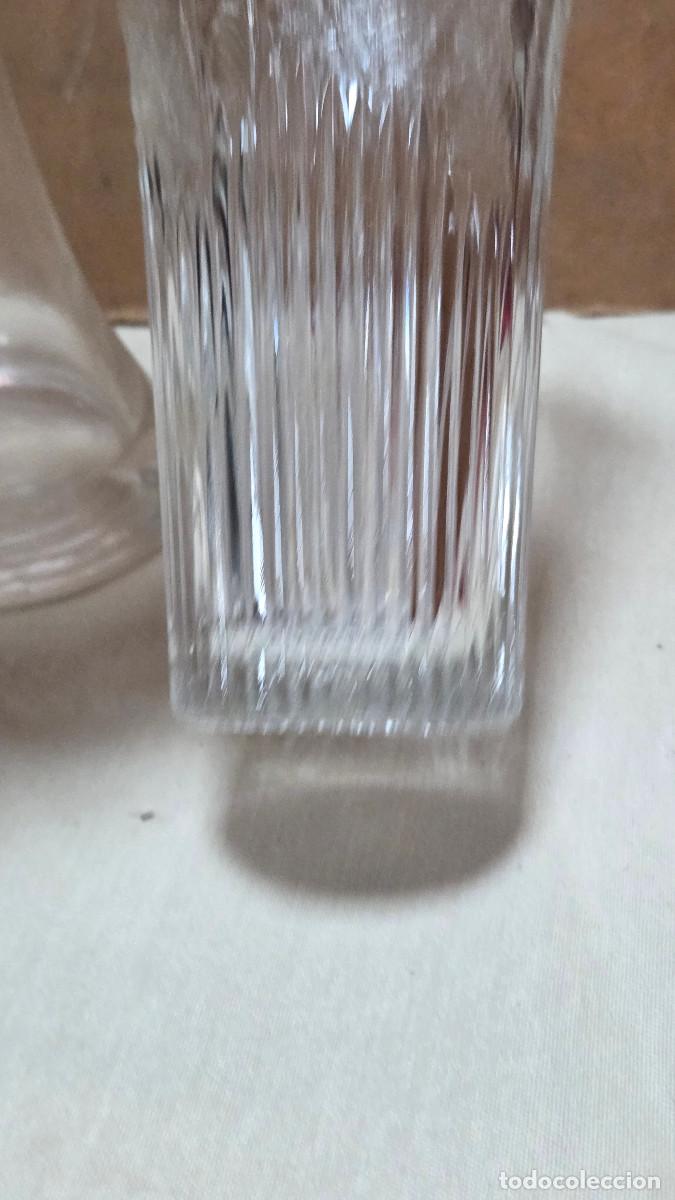 Antig&uuml;edades: jarron de cristal transparente - Foto 4