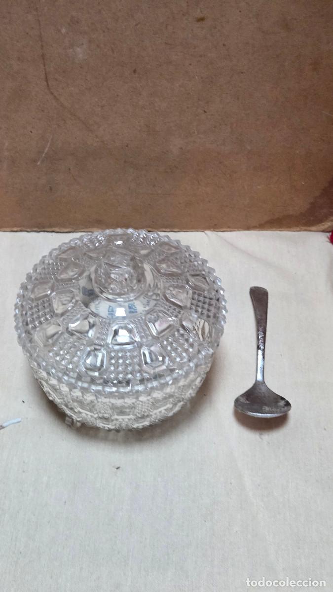 Antig&uuml;edades: azucarero de cristal antiguo