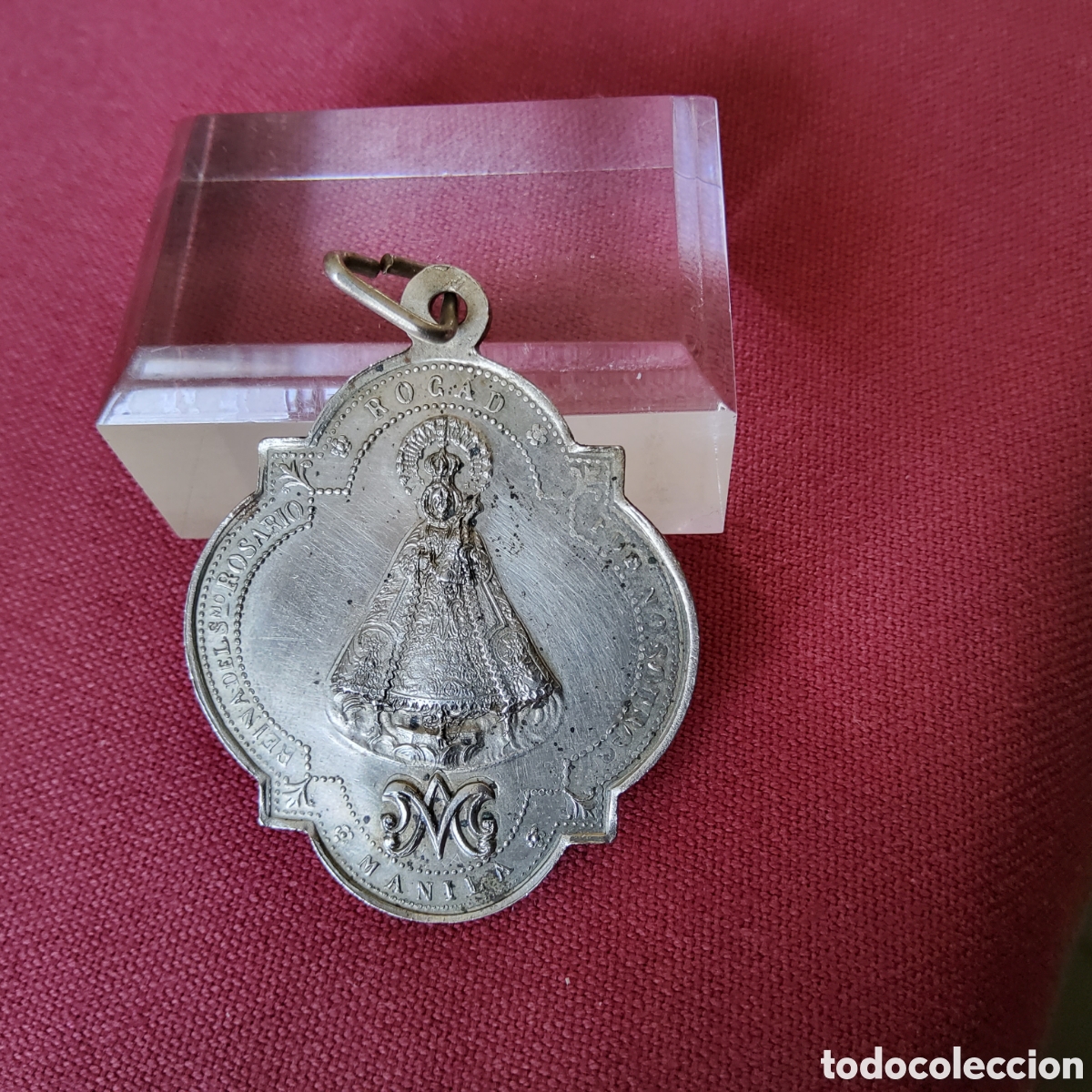 Antig&uuml;edades: ANTIGUA MEDALLA REINA DEL Smo. ROSARIO ROGAZ POR NOSOTROS, Sto. DOMINGO, MANILA, FILIPINAS