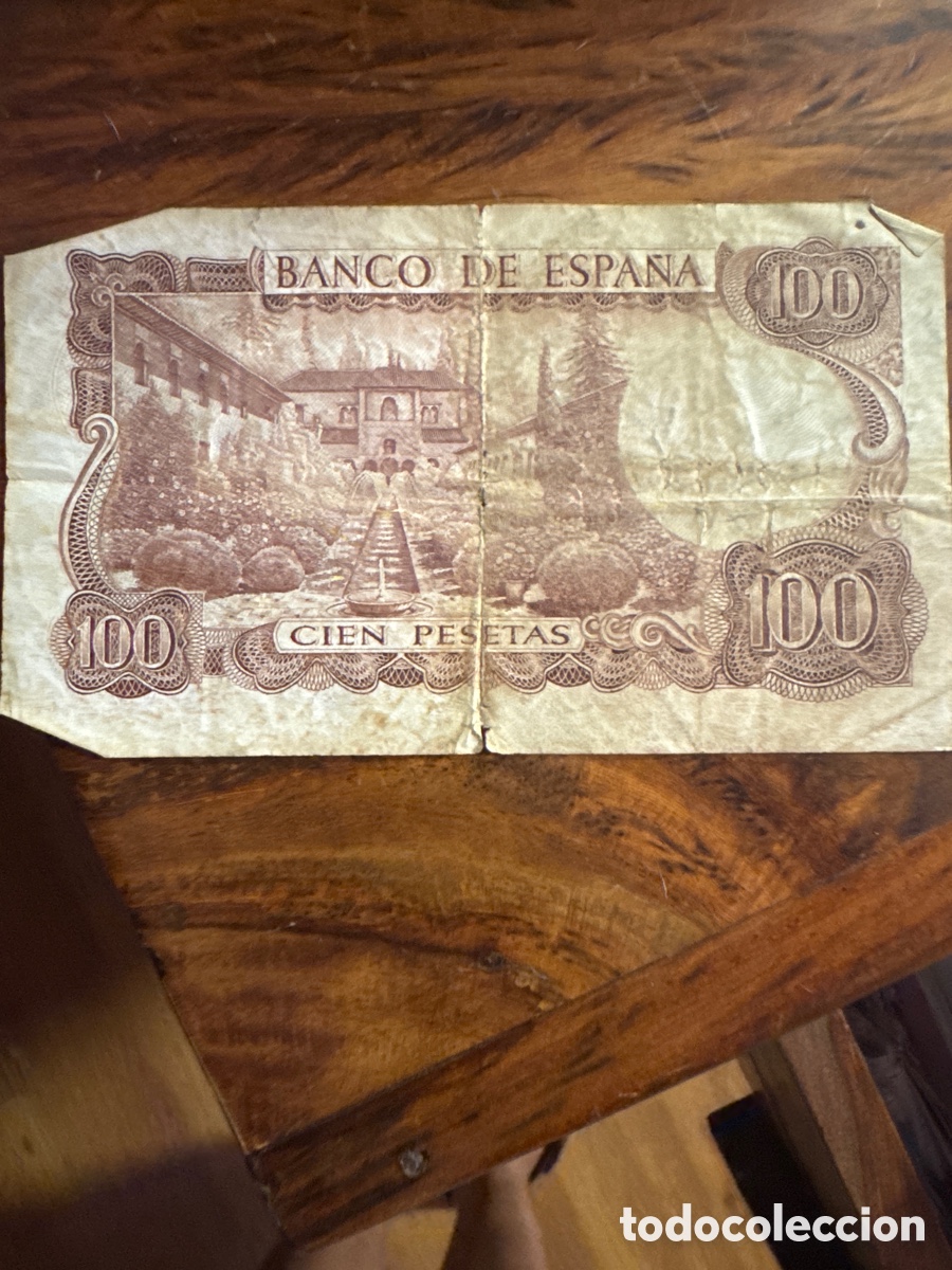 Antig&uuml;edades: Billete de 100 pesetas - Foto 2