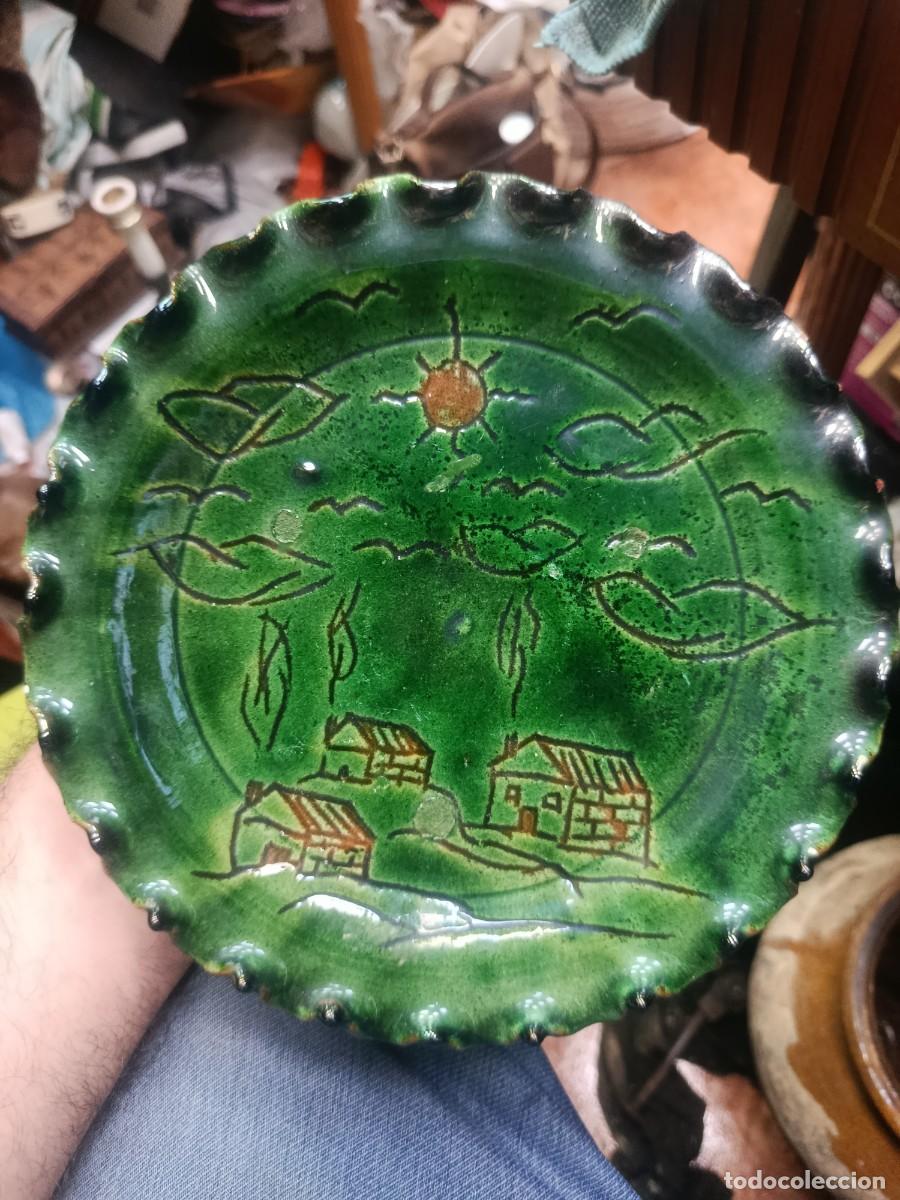 Antig&uuml;edades: Precioso plato antiguo de cer&aacute;mica de &Uacute;beda Tito. Pieza &uacute;nica