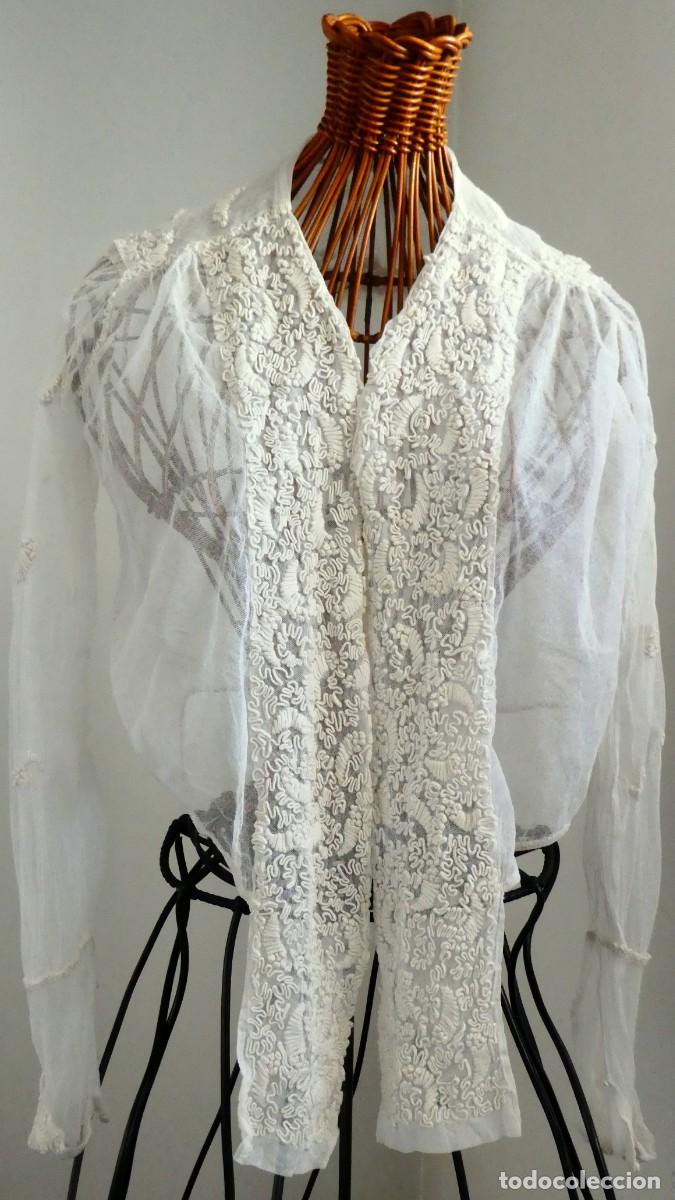 Antig&uuml;edades: ANTIGUA CHAMBRA - BLUSA DE ENCAJE S.XIX