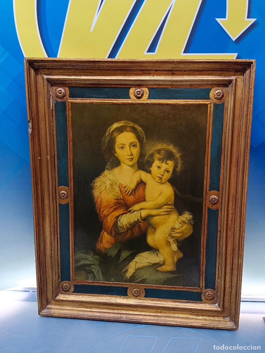 Antig&uuml;edades: Reproducci&oacute;n de la Virgen con el ni&ntilde;o de Bartolom&eacute; Esteban Murillo 61,5x49 cm