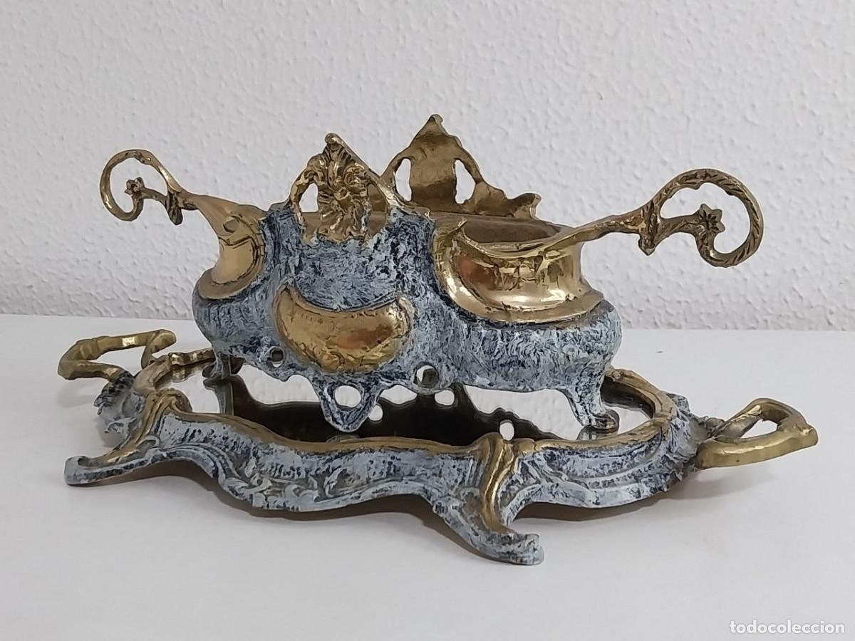 Antig&uuml;edades: Centro Mesa Jardinera Bronce Espejo Estilo Rococ&oacute; - Foto 3