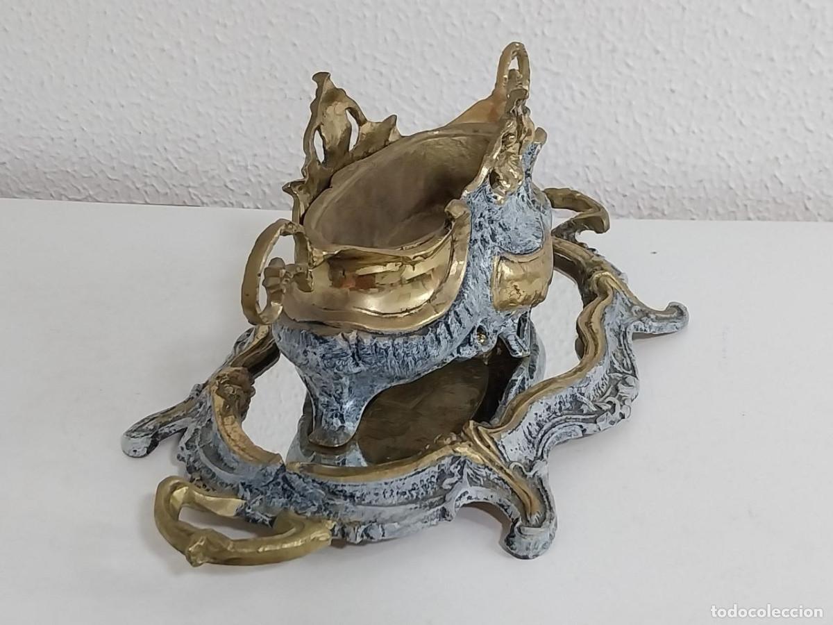 Antig&uuml;edades: Centro Mesa Jardinera Bronce Espejo Estilo Rococ&oacute; - Foto 4