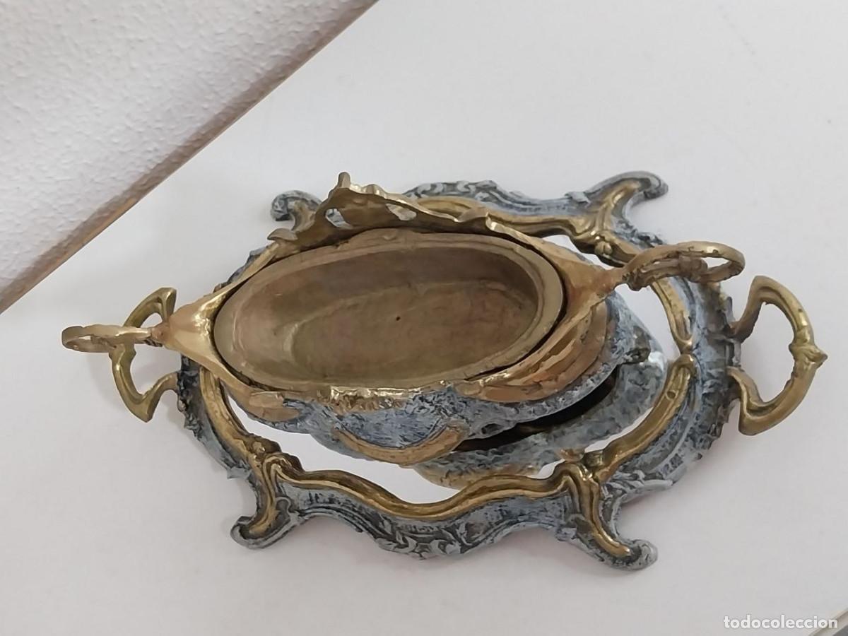 Antig&uuml;edades: Centro Mesa Jardinera Bronce Espejo Estilo Rococ&oacute; - Foto 5