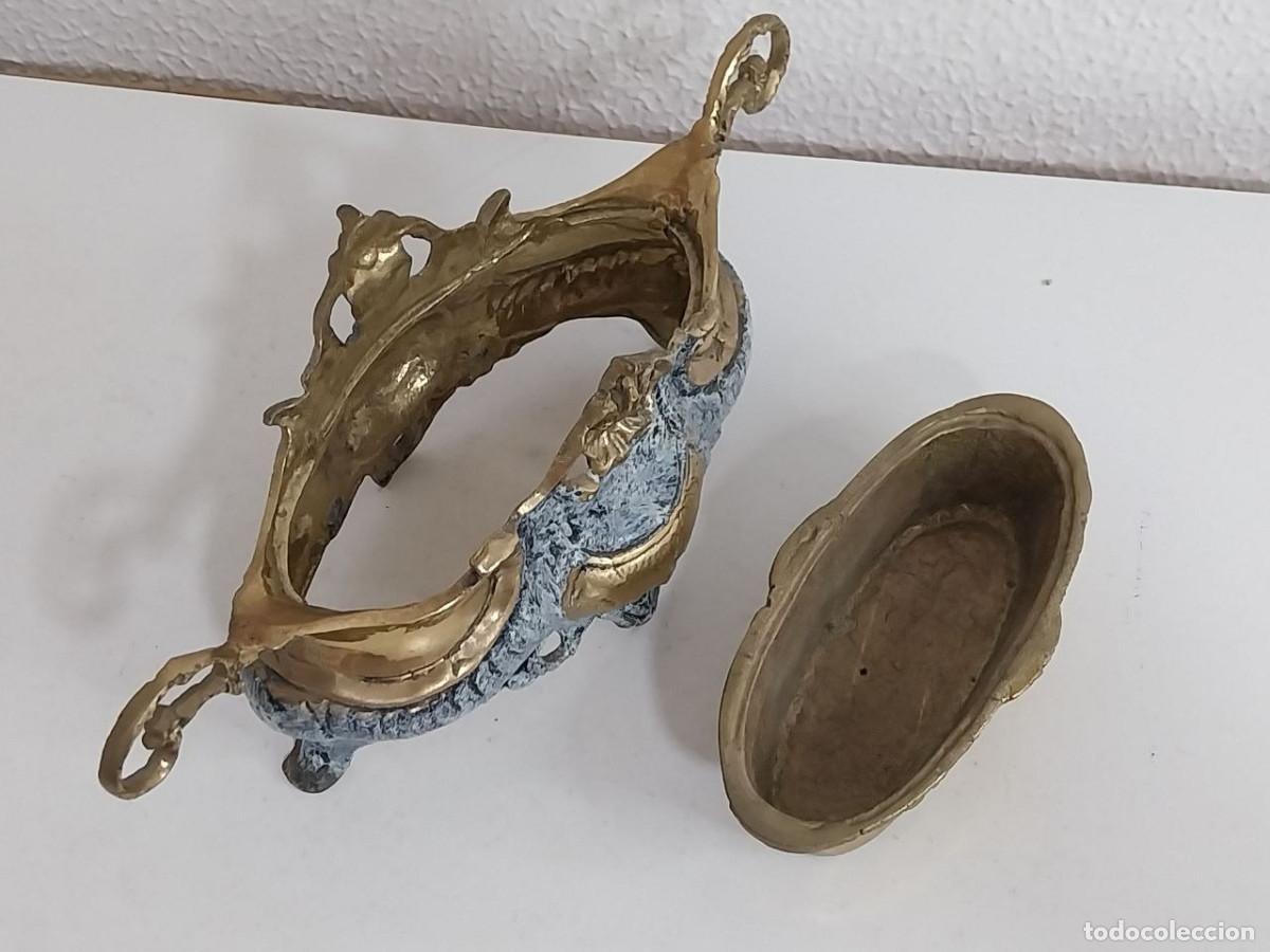Antig&uuml;edades: Centro Mesa Jardinera Bronce Espejo Estilo Rococ&oacute; - Foto 8