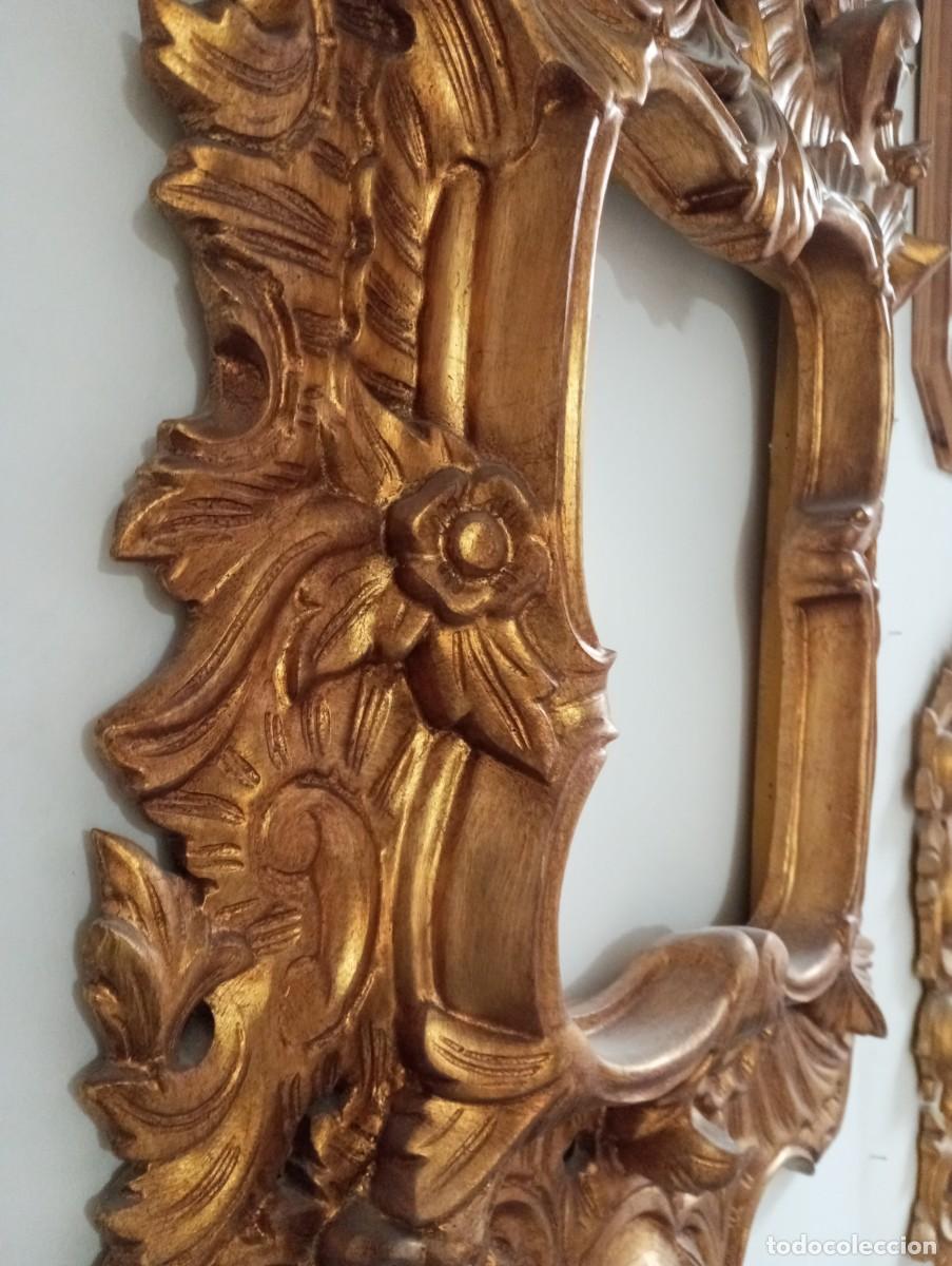 Antig&uuml;edades: Marco rocalla de madera dorada - Foto 3